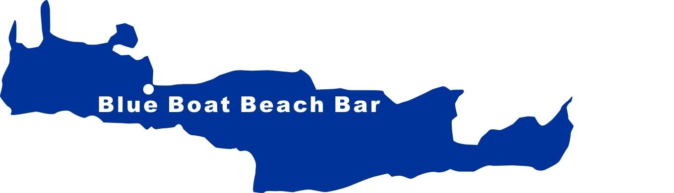 Aufkleber Blue Boat Beach Bar