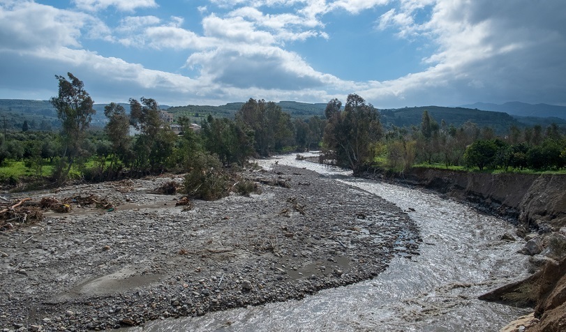 Der Tavronitis Fluss im Westen Kretas.